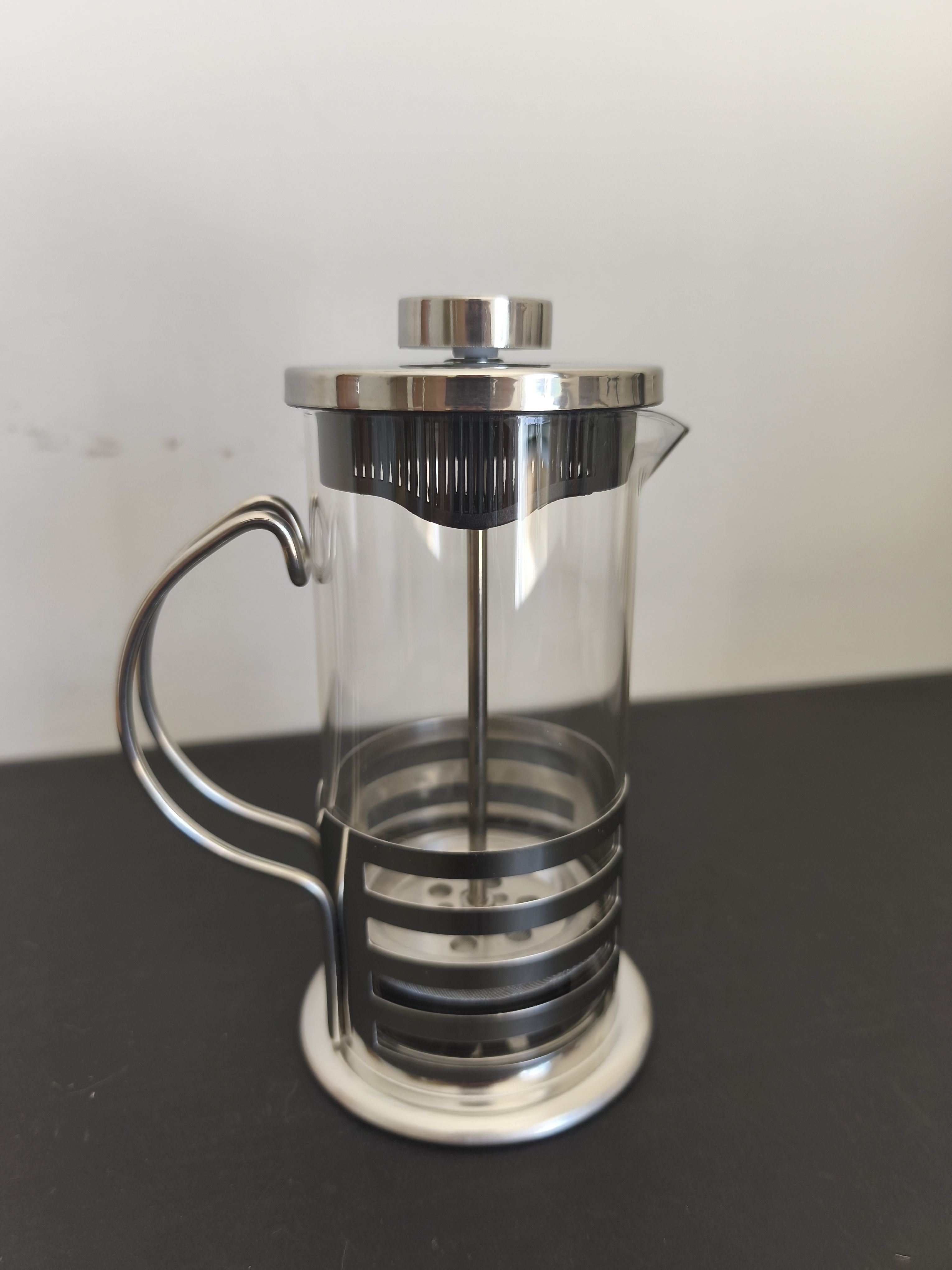 Prensa Francesa (French Press) em Vidro e Aço Inox