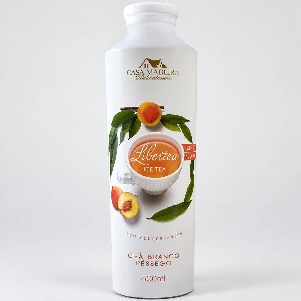 Chá Casa Madeira Branco com Pêssego 500ml