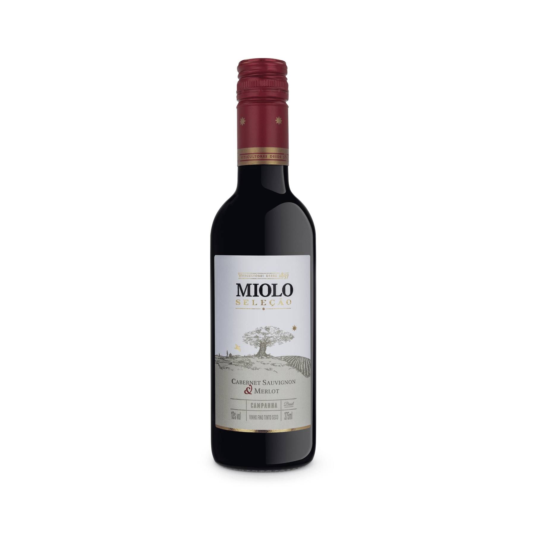 Vinho Miolo Seleção Tinto Seco Cabernet/Merlot MEIA GARRAFA 375ml