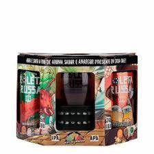 Kit (Montado) Roleta Russa Meio Tambor - APA Lata + IPA Lata + Copo c/ pulseira camuflada