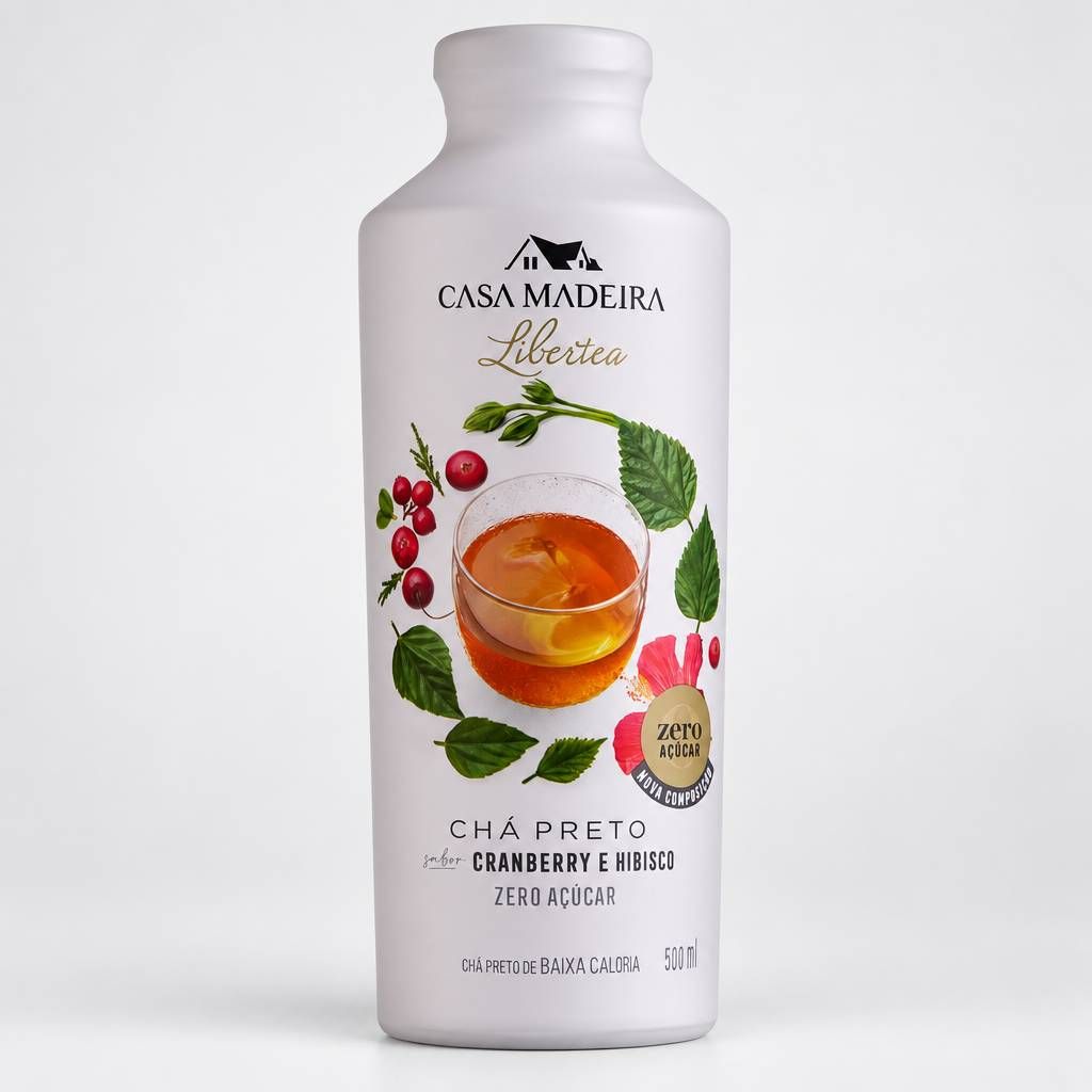 Chá Casa Madeira Preto com Cranberry e Hibisco 500ml