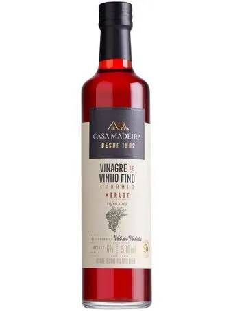 Vinagre de Vinho Fino Tinto Merlot Casa Madeira 500ml