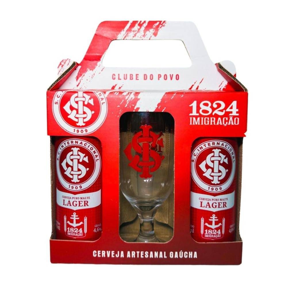 Kit (Montado) Imigração Inter Lager - 2 Latas 473ml + Taça Hannover 300ml