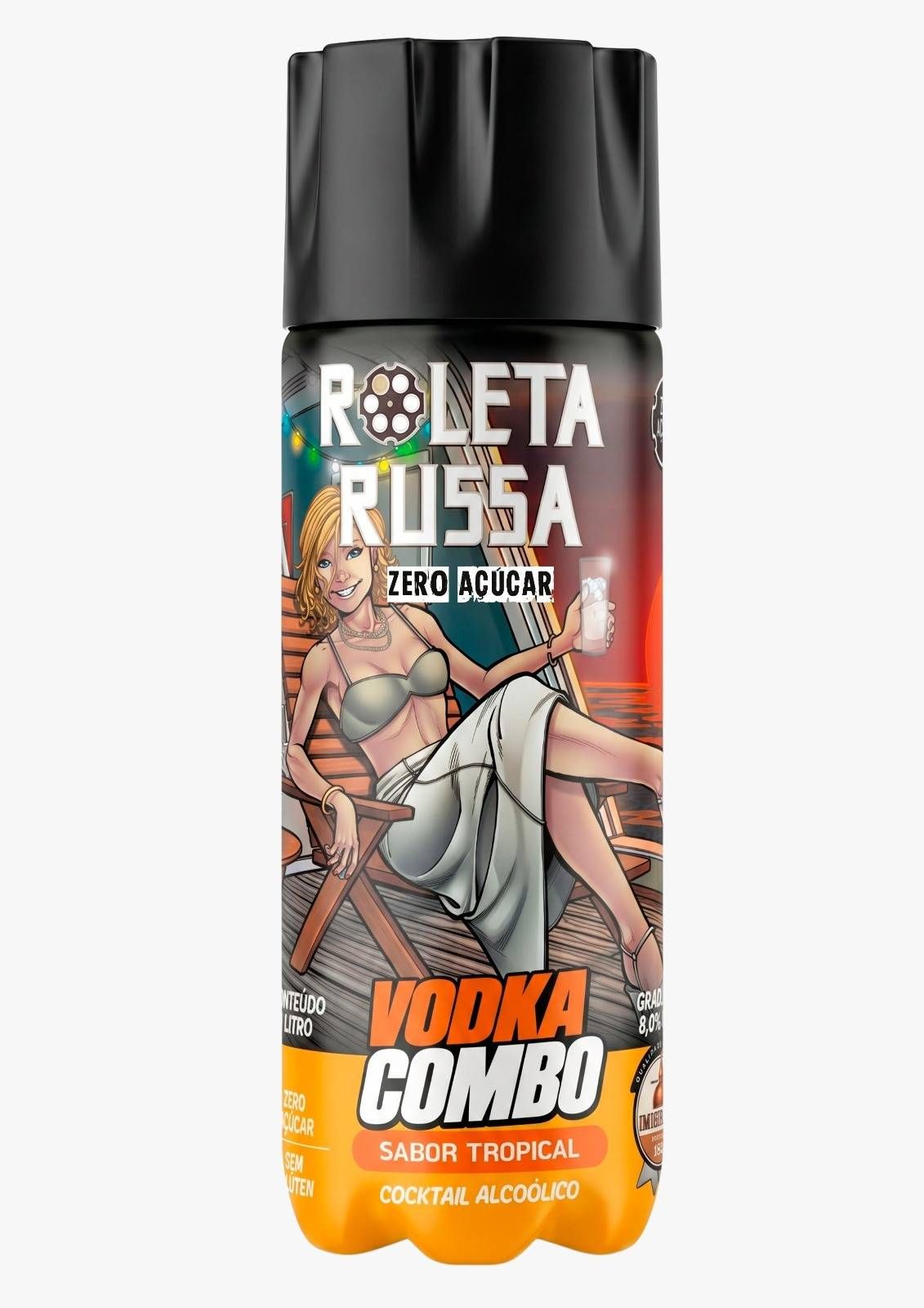 Drink Vodka  Combo | Sabor Tropical | Roleta Russa Growler Pet 1 litro