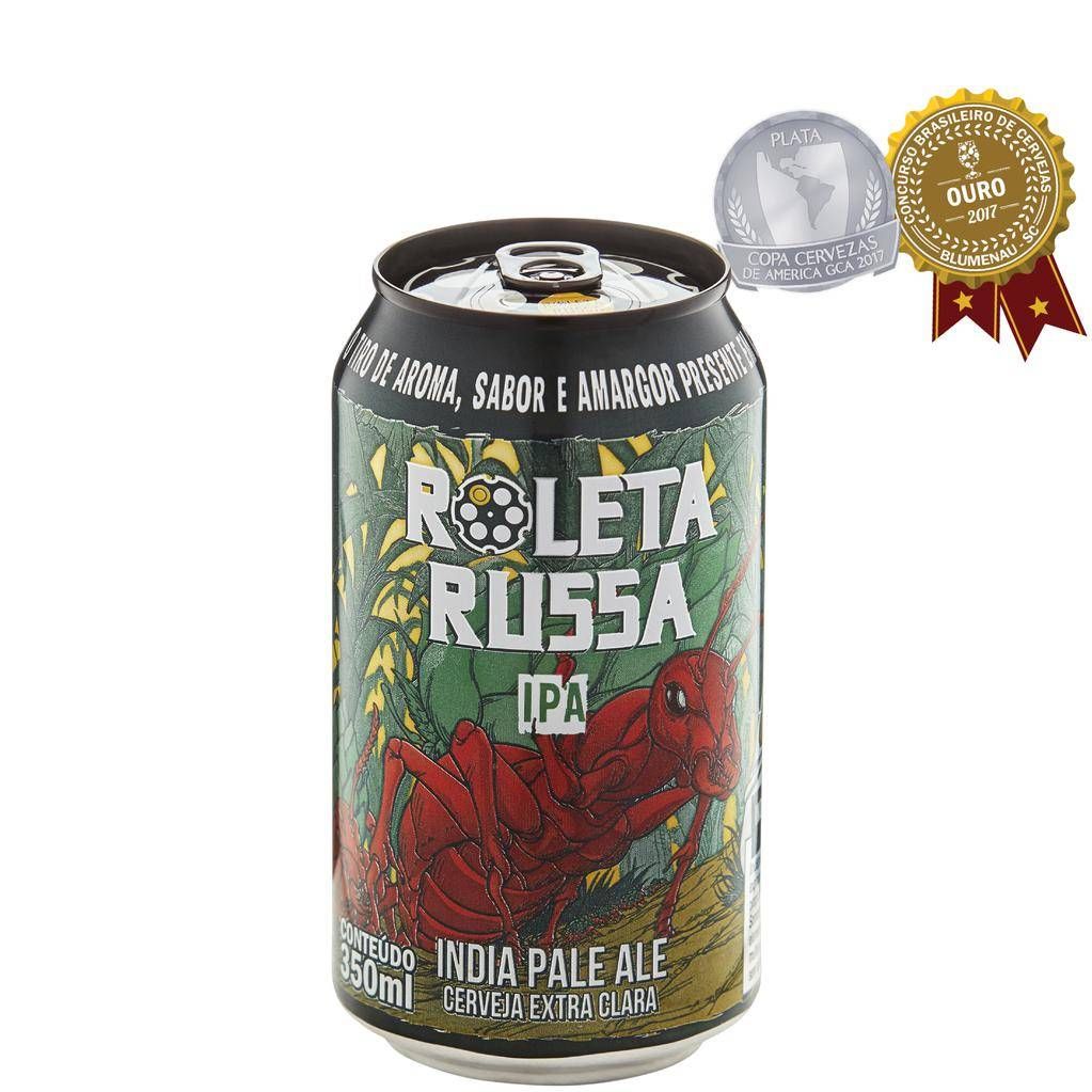 LATA Cerveja Roleta Russa IPA  - 350ml LATA