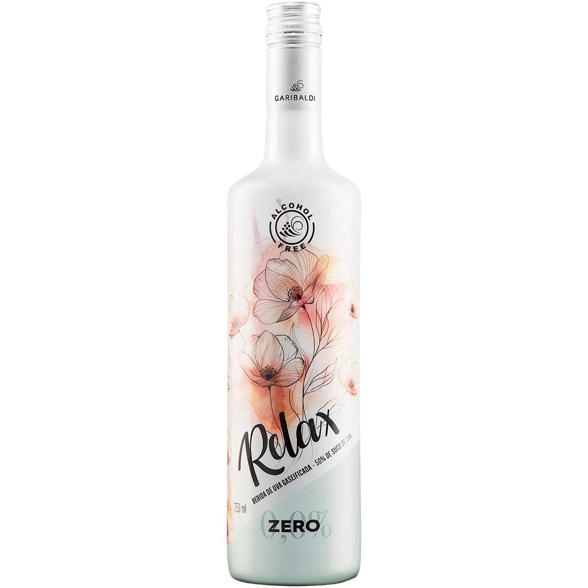 Bebida de Uva Gaseificada Garibaldi Relax Branco Zero Álcool 750ml