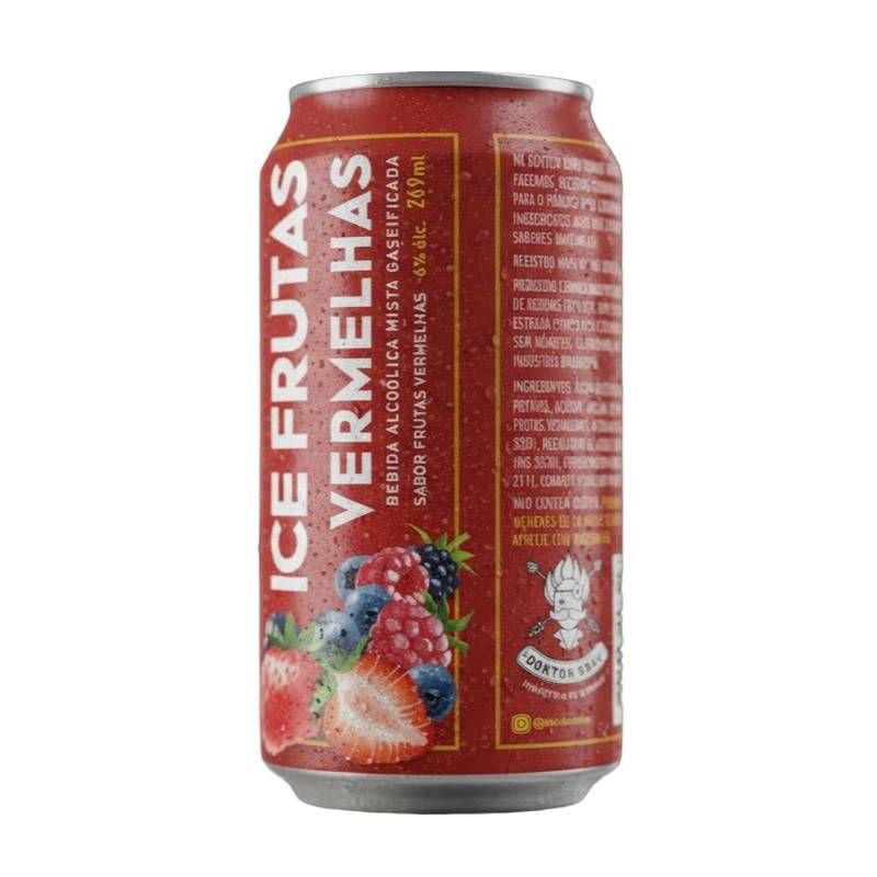 Drink Doktor Brau Ice Frutas Vermelhas Lata 269ml