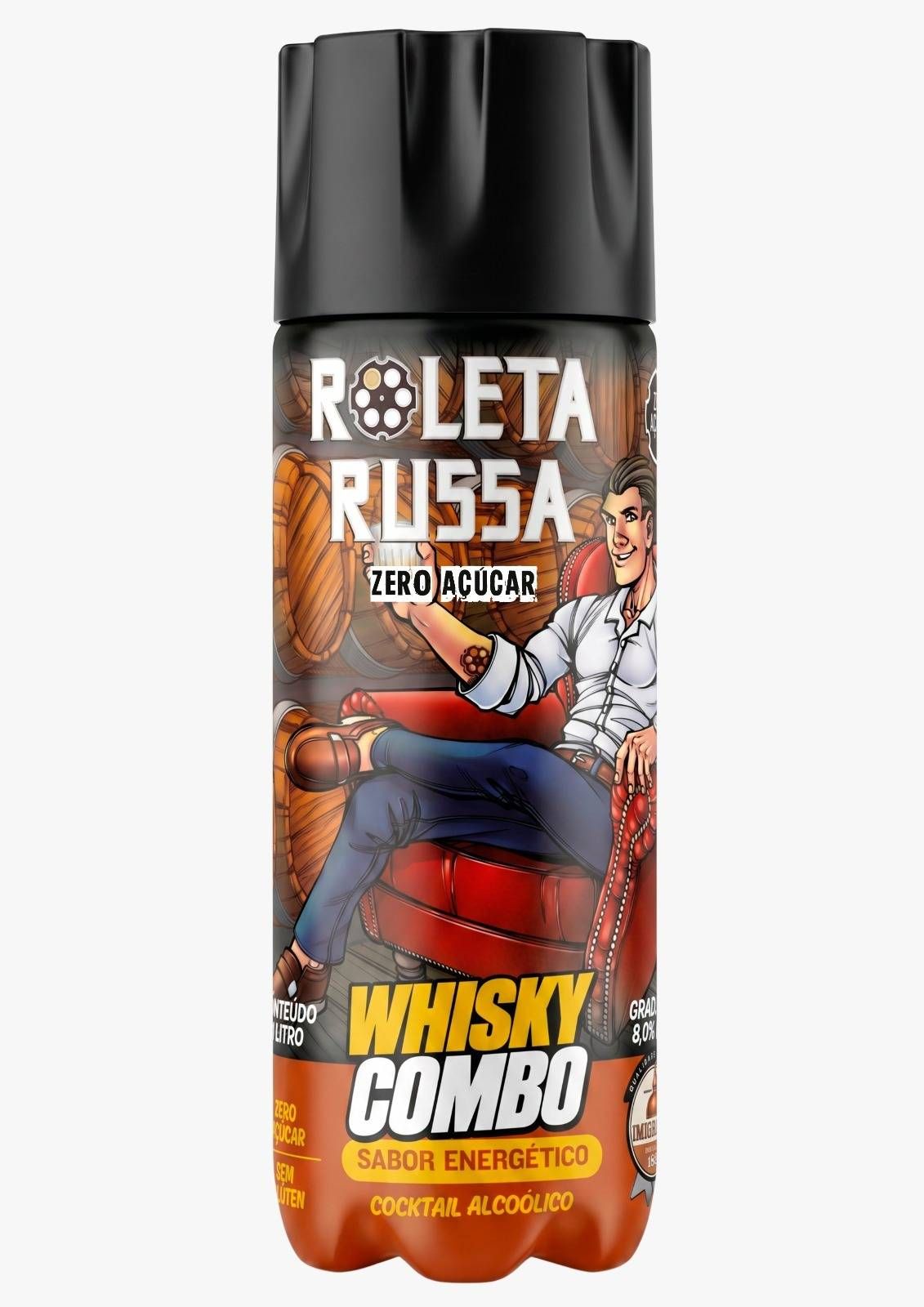 Drink Whisky Combo | Sabor Energético |  Roleta Russa  Growler Pet 1 litro