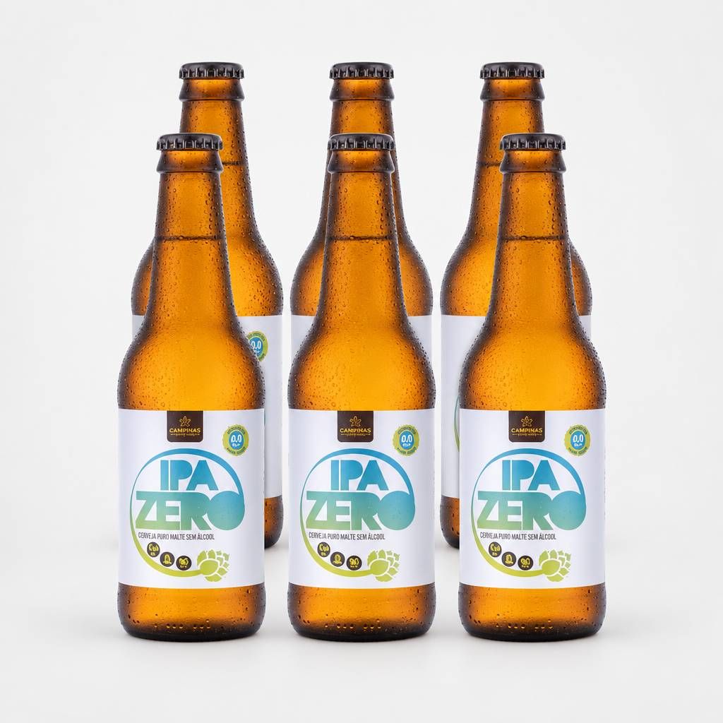 Cerveja Campinas Zero Álcool IPA 355ml - Pack 6 Unidades
