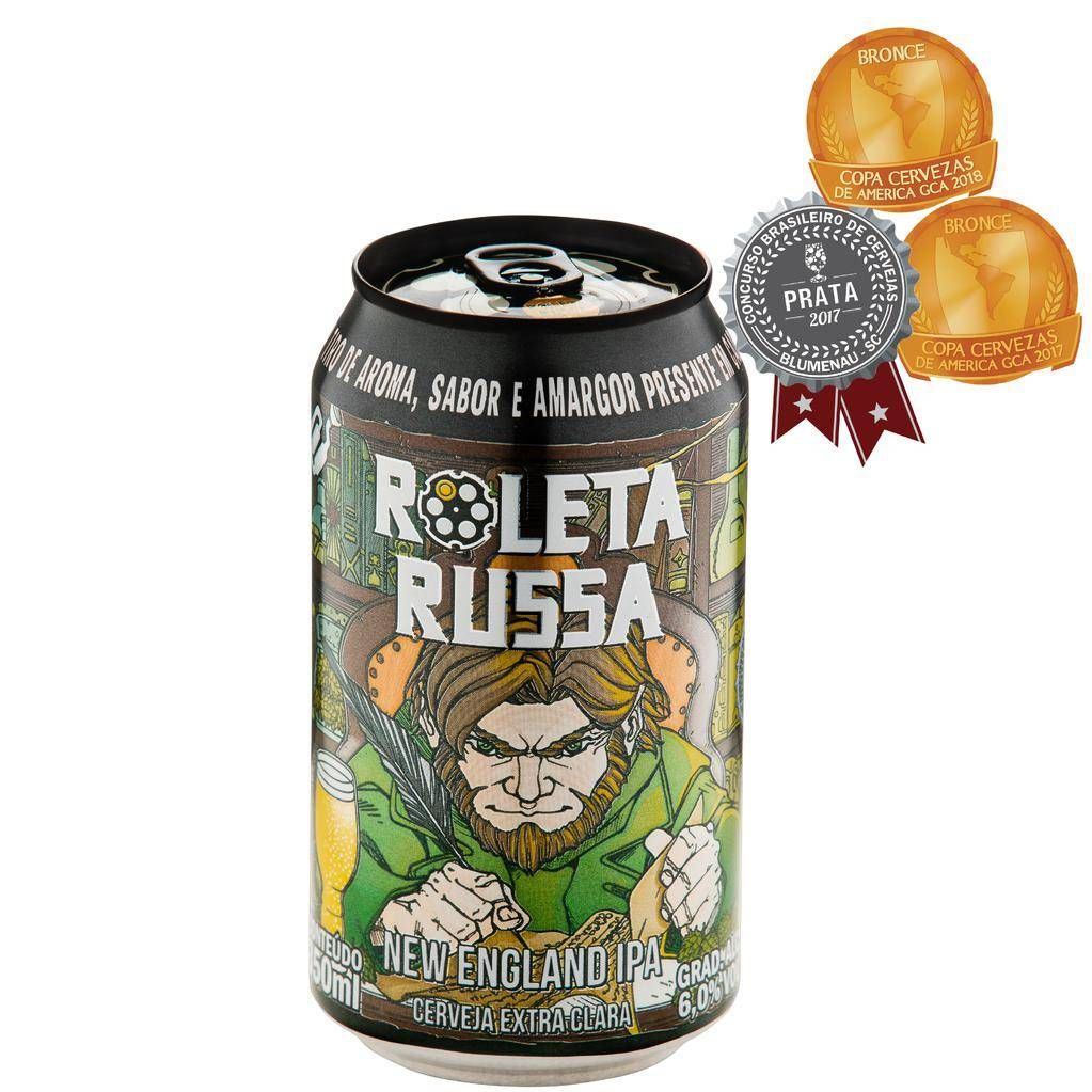 LATA Cerveja Roleta Russa New England - 350ml LATA