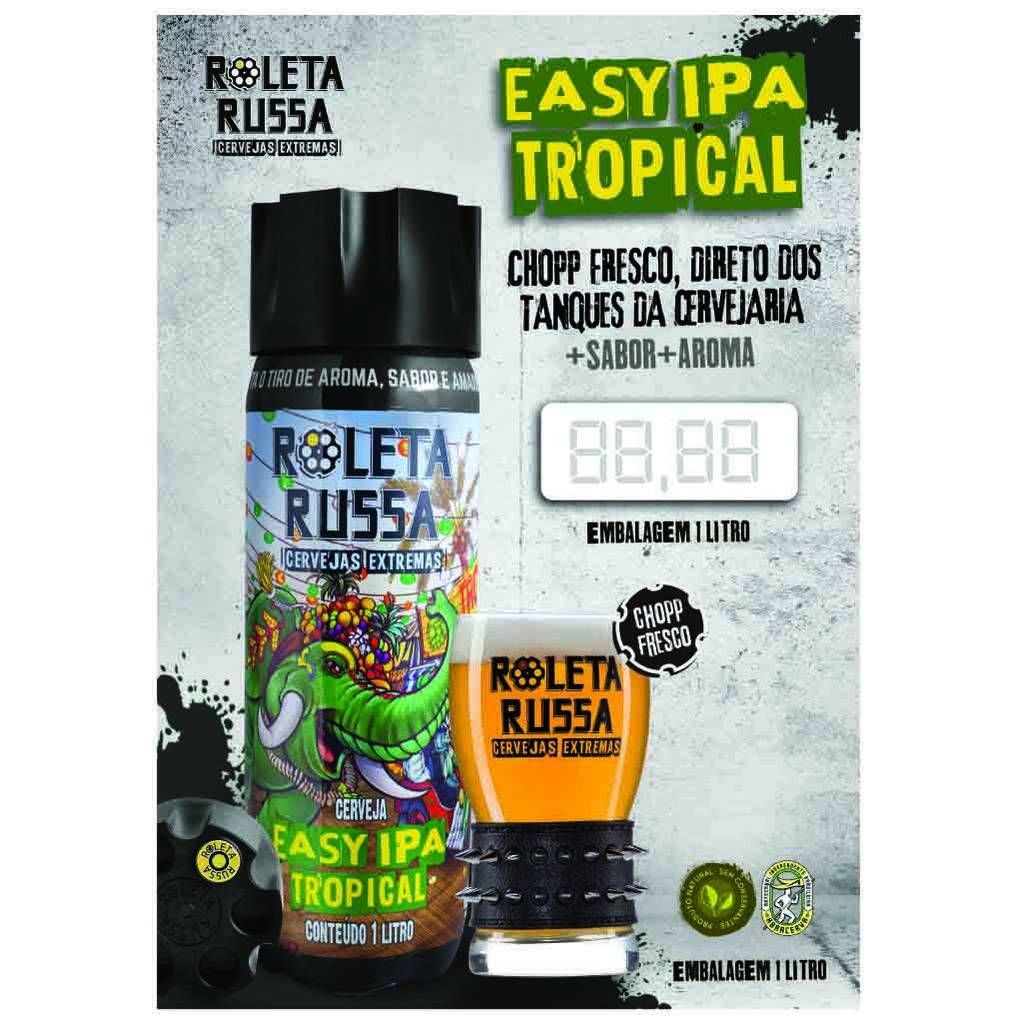 Cartaz Precificador Roleta Russa Growler Easy IPA