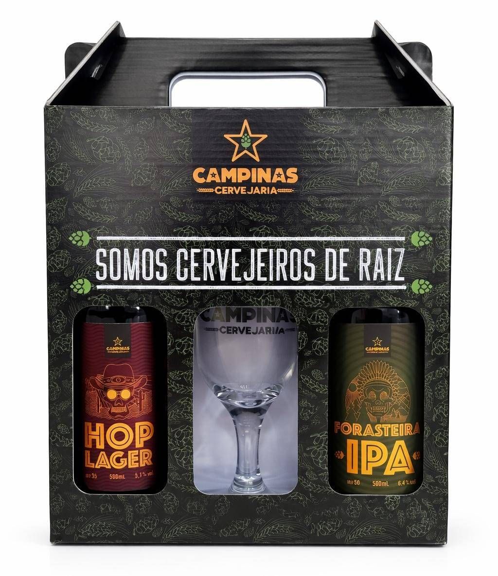 Kit (Montado) Campinas Hop Lager + Forasteira IPA + Taça Roma
