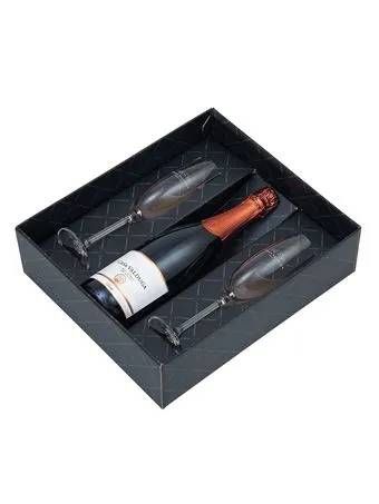 Kit Casa Valduga Espumante Arte Brut com 2 taças