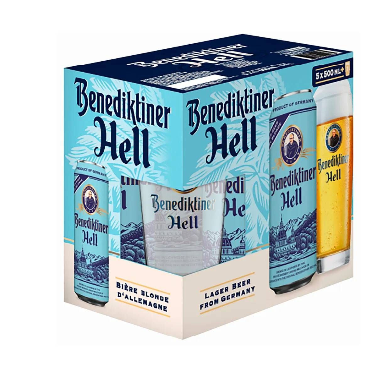 Kit Benediktiner 5 Latas +  Copo