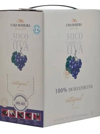 Suco de Uva Integral Casa Madeira - 3 Litros Bag in Box