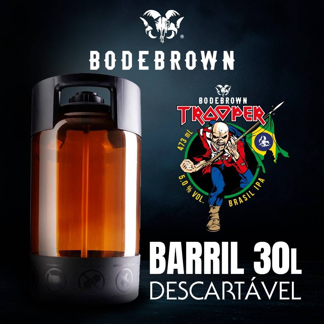 Chopp Bodebrown Trooper Brasil IPA 30 litros PET