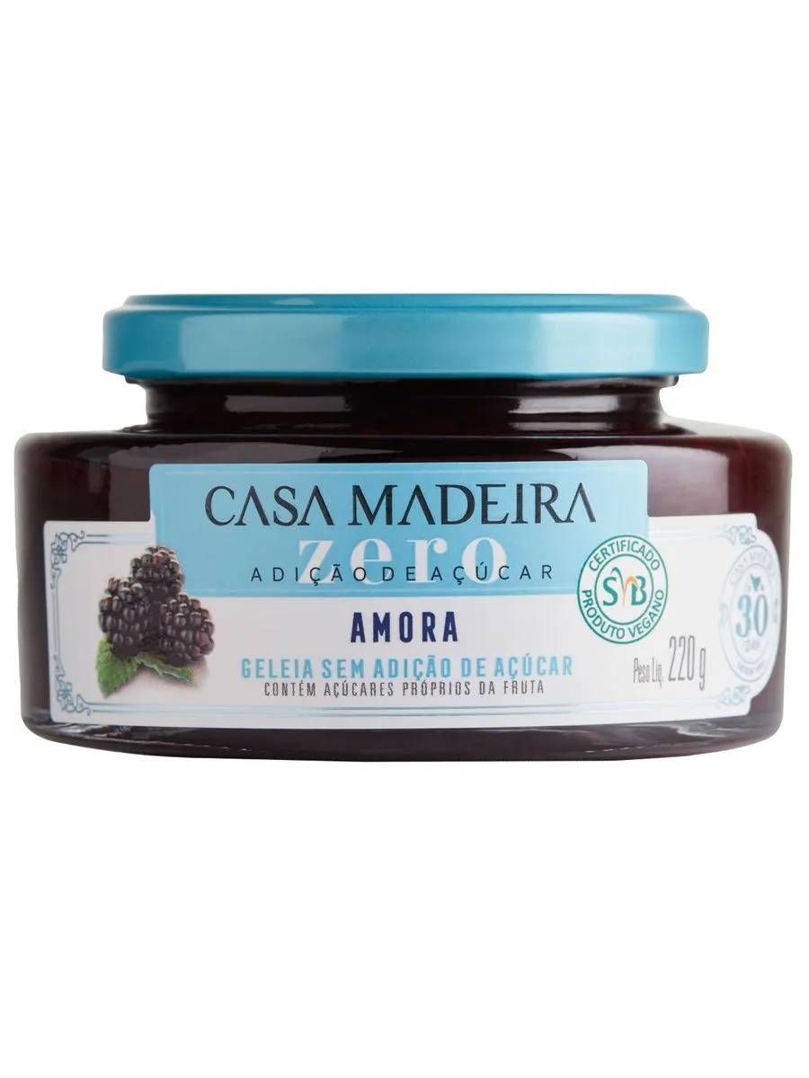 Geleia Casa Madeira ZERO Amora 220g