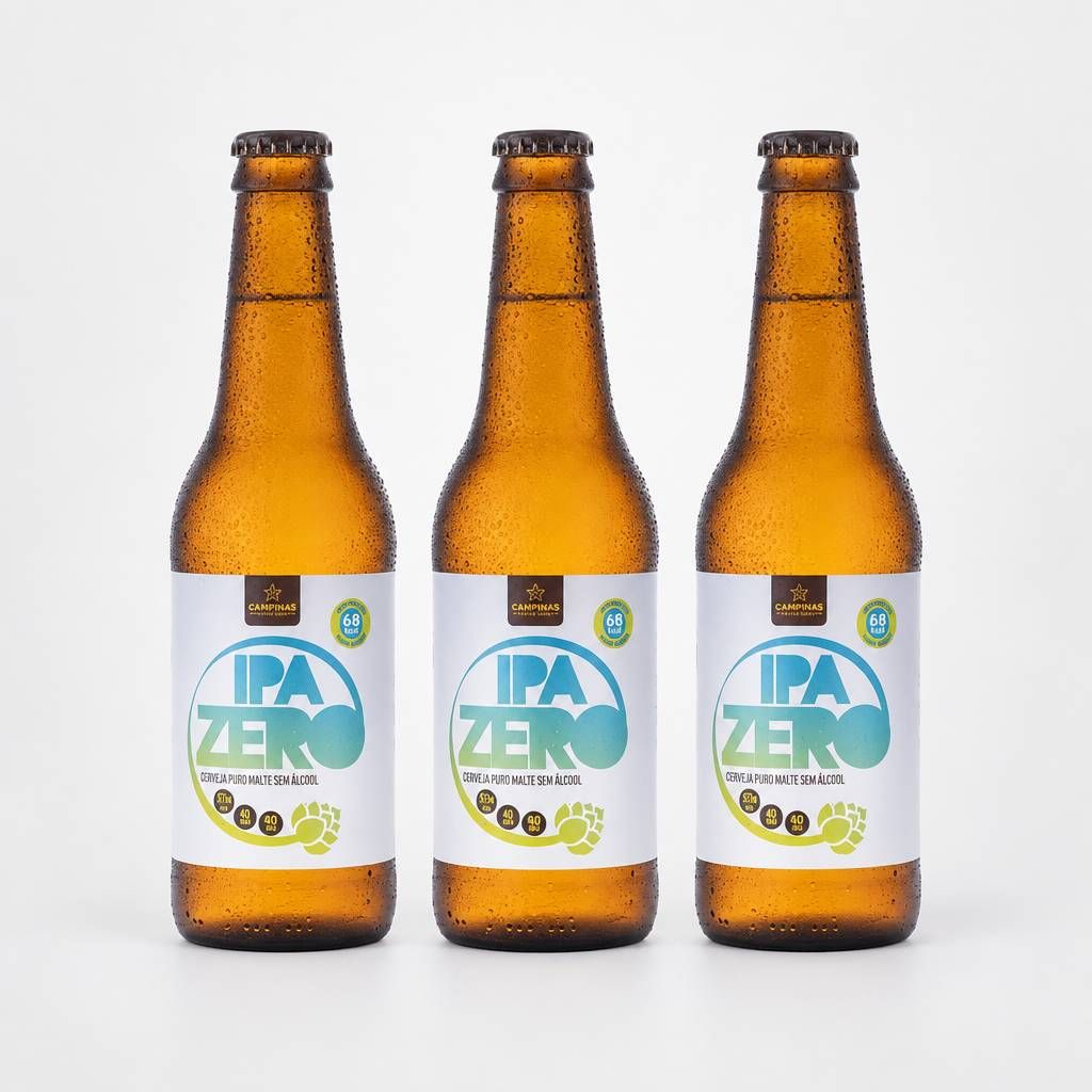 Cerveja Campinas Zero Álcool IPA 355ml - Pack 3 Unidades