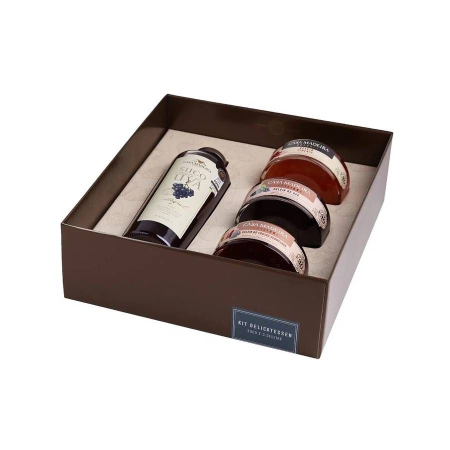 Kit Casa Madeira Delicatessen (Suco 500ml, 3 Geleias)