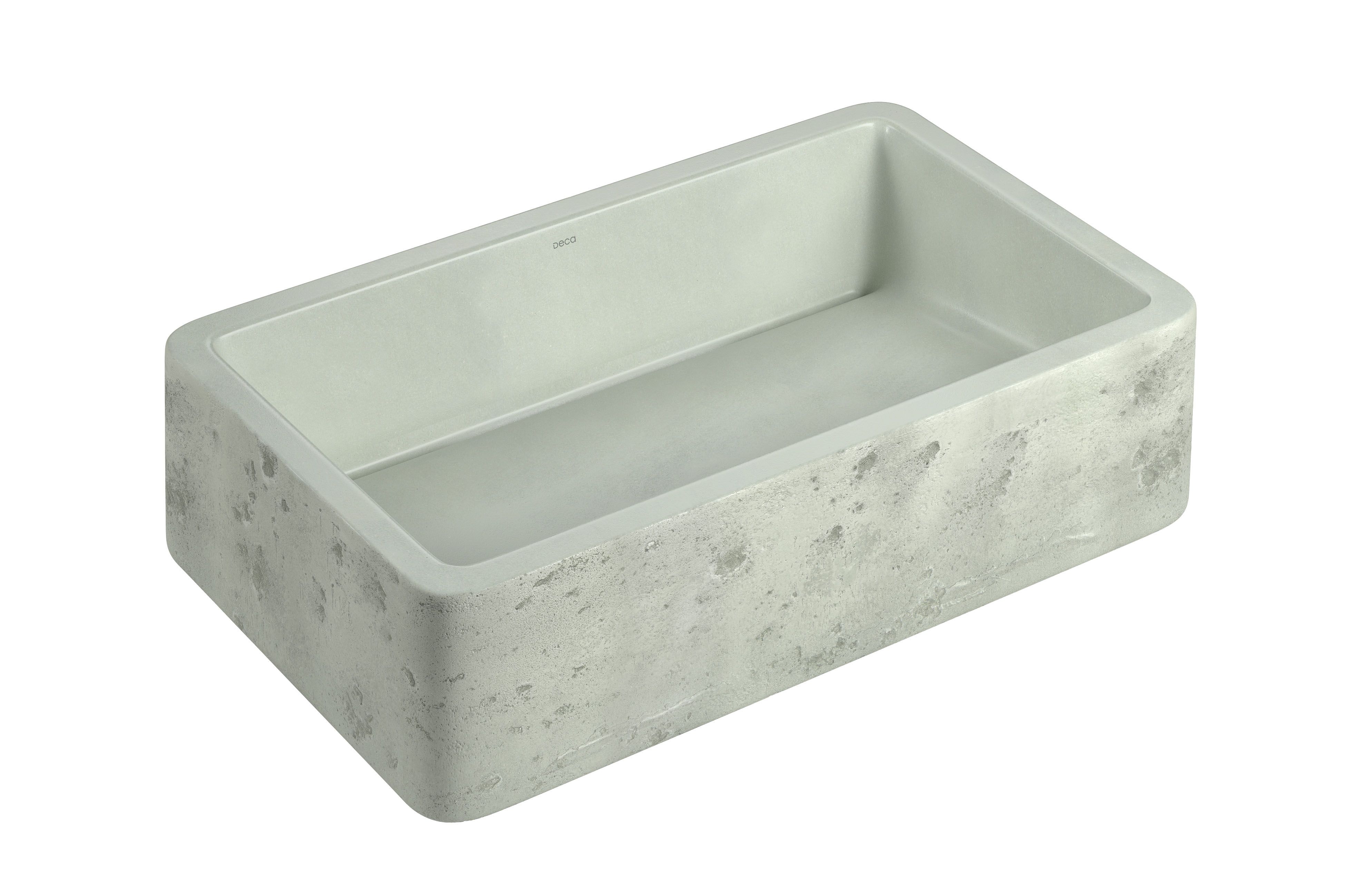 CUBA DE APOIO RETANGULAR ETRUSCO CIMENTICIA 50CM - SALVIA