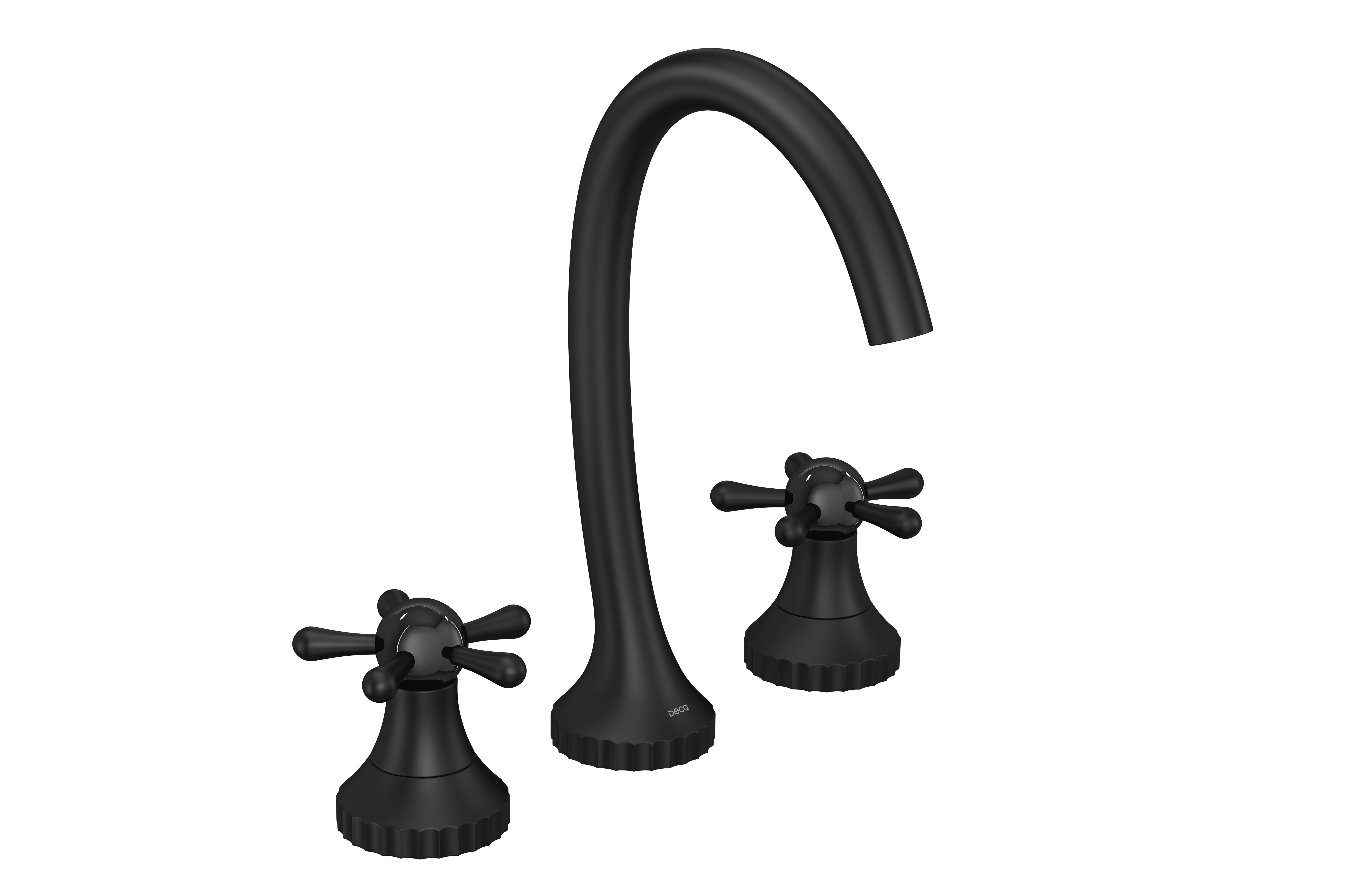 MISTURADOR LAVATÓRIO MESA BICA ALTA DN15 PÉROLA - BLACK MATTE