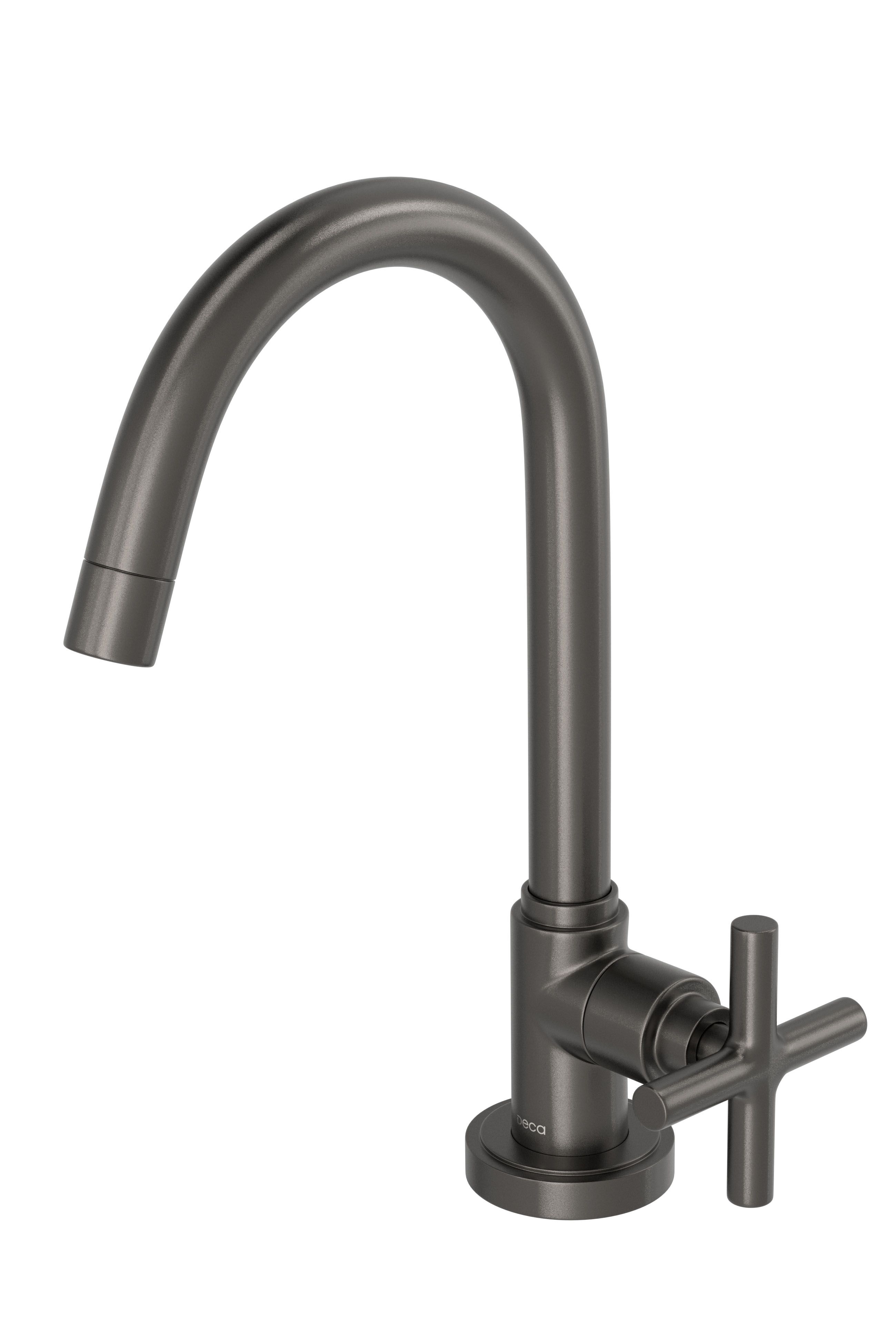 Torneira De Mesa Bica Alta Para Lavatório Duna Clássica Dark Antracite 