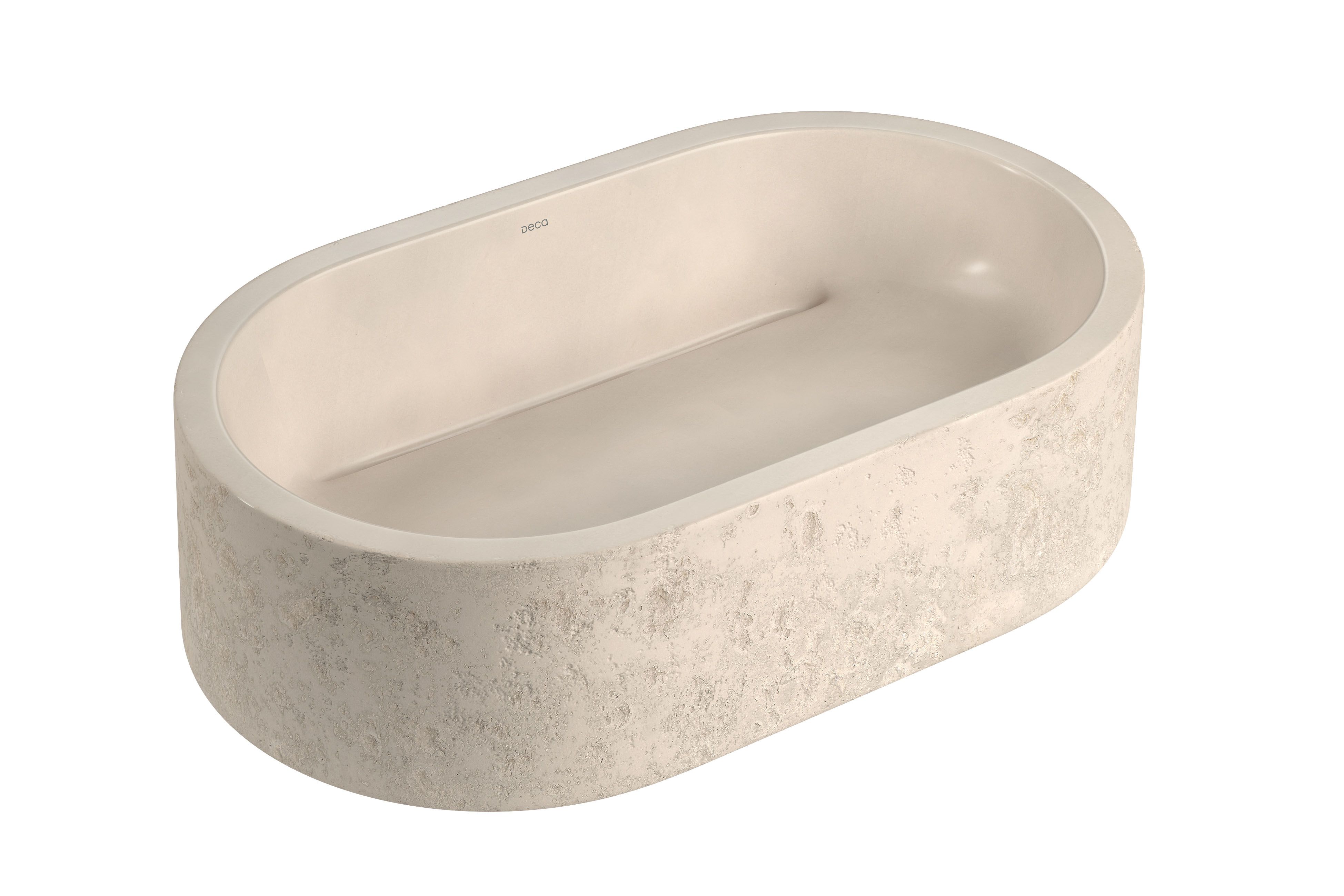 CUBA DE APOIO OBLONGA ETRUSCO CIMENTICIA 50CM - CANELA