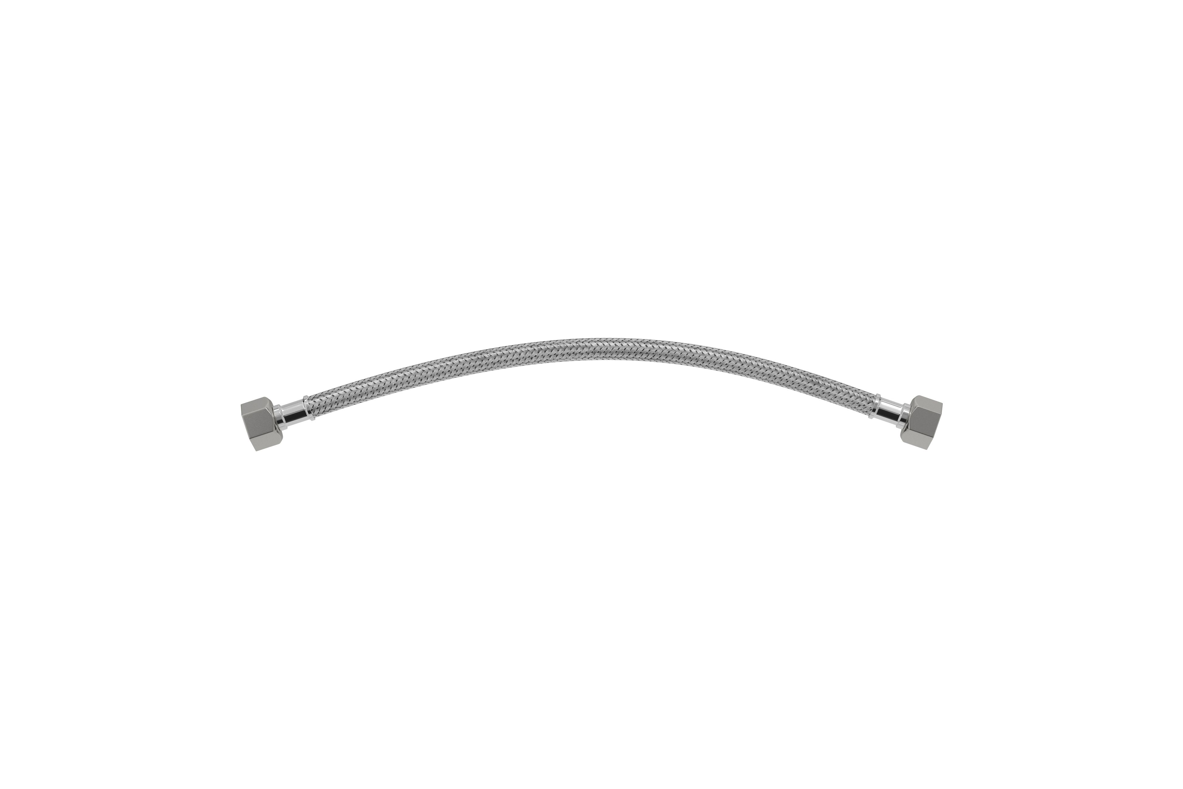 Ligação Flexível Malha de Aço 40 cm Fêmea x Fêmea Cromado