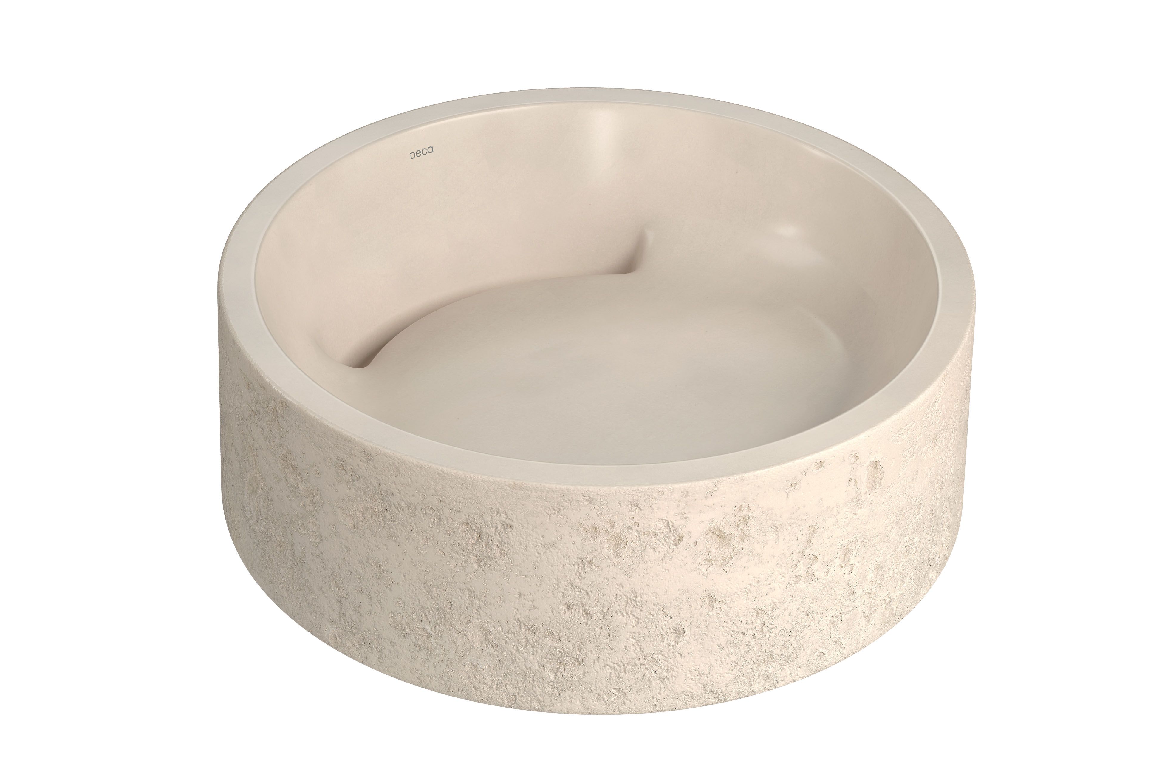 CUBA DE APOIO REDONDA ETRUSCO CIMENTICIA 40CM - CANELA