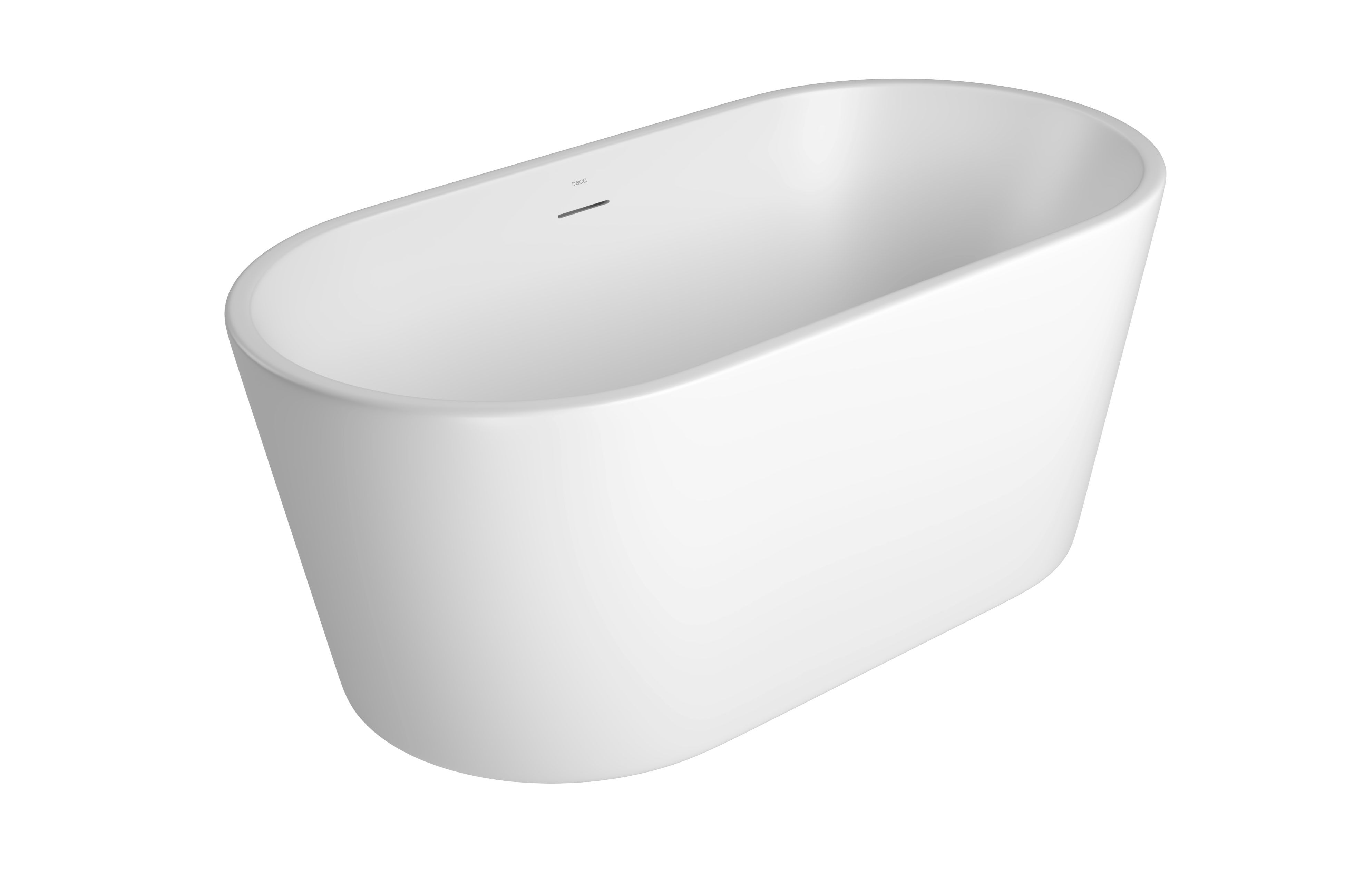 BANHEIRA DE PISO OVAL 150CM BRANCO FOSCO 