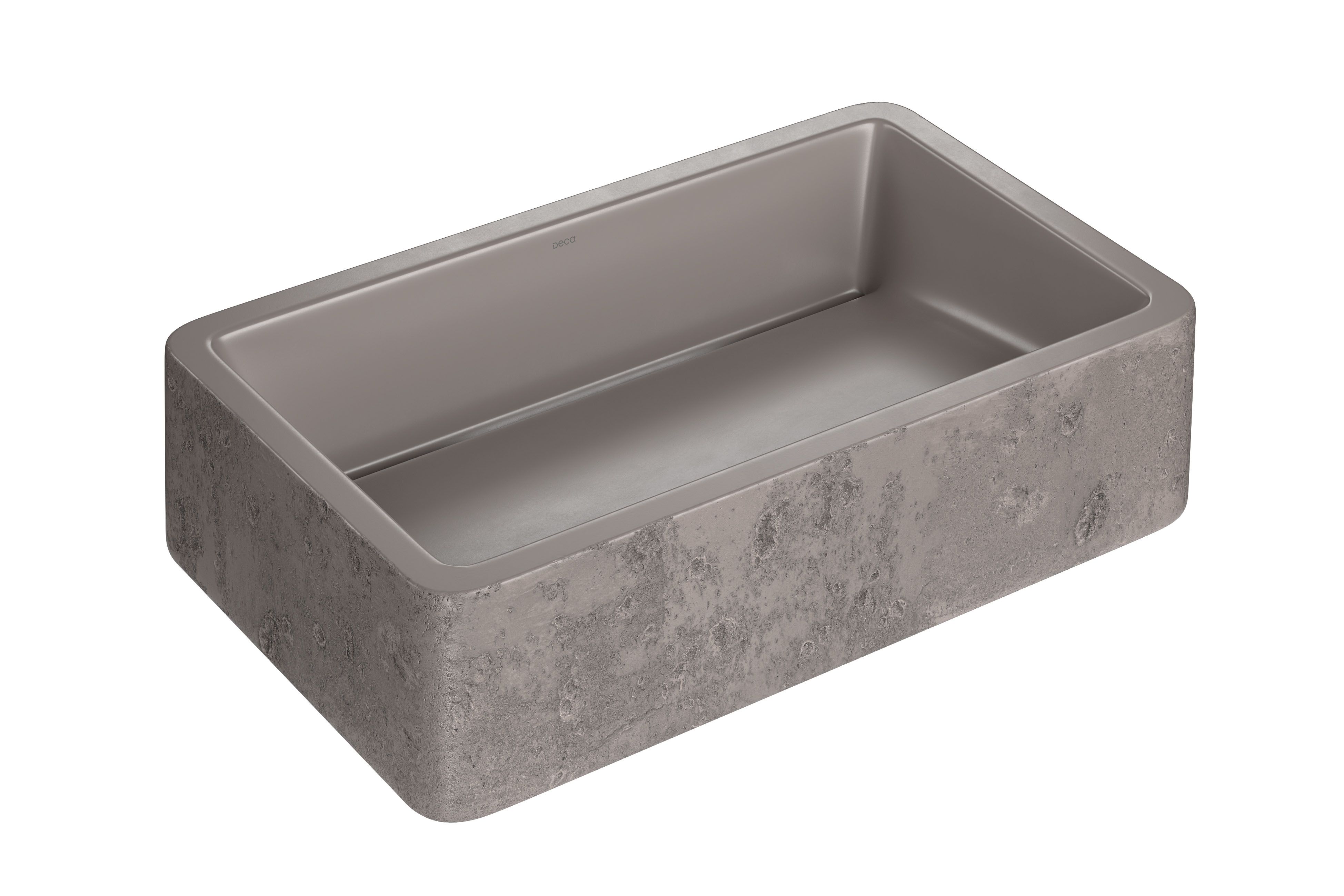 CUBA DE APOIO RETANGULAR ETRUSCO CIMENTICIA 50CM - MOCHA