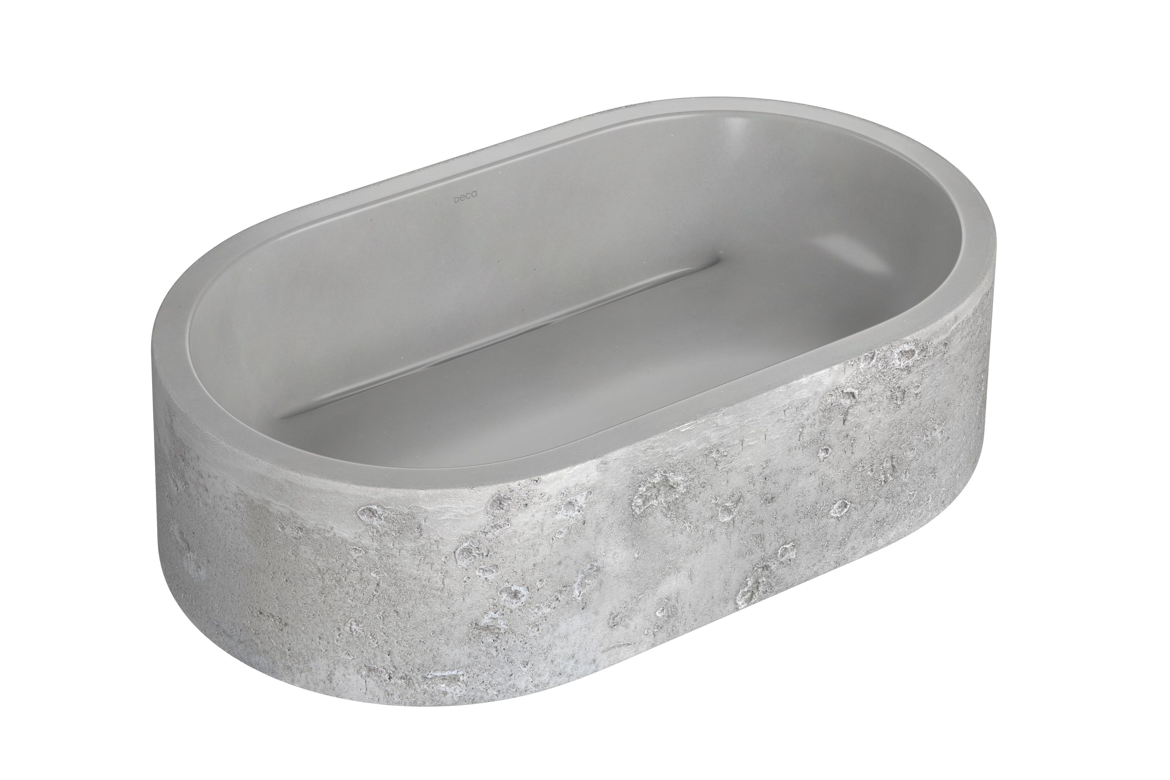 CUBA DE APOIO OBLONGA ETRUSCO CIMENTICIA 50CM - CHUMBO