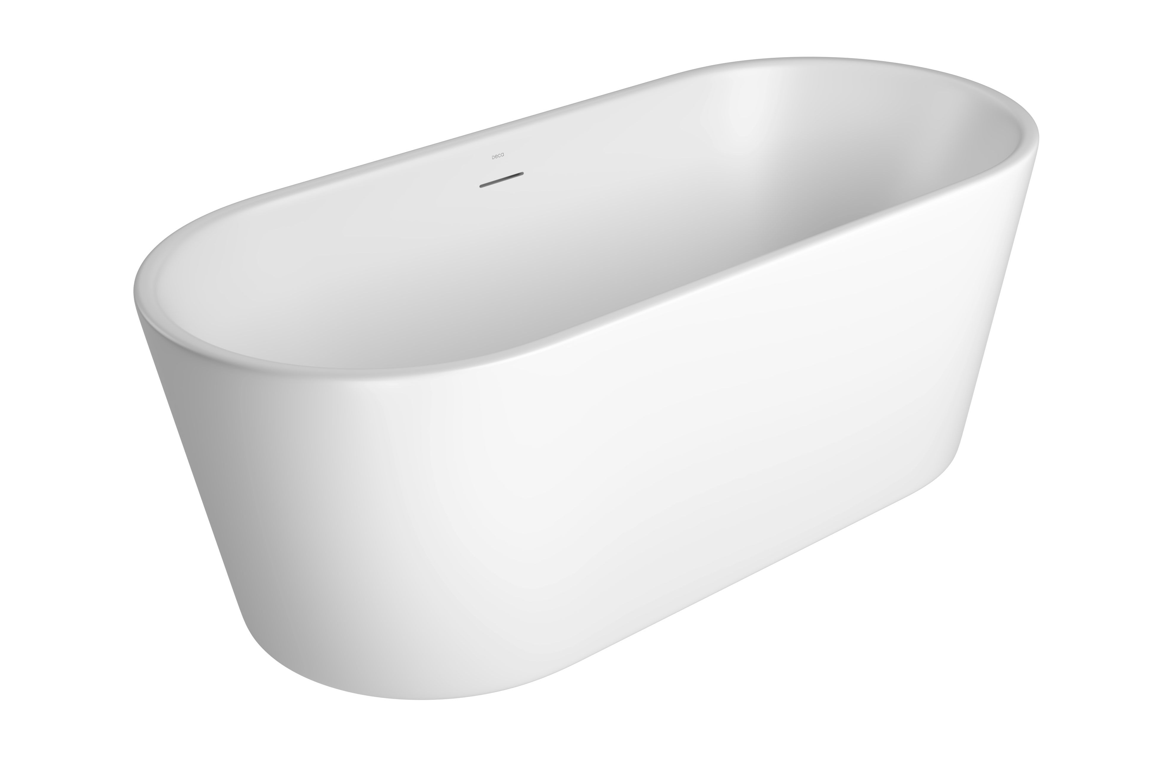 BANHEIRA DE PISO OVAL 170CM BRANCO FOSCO 