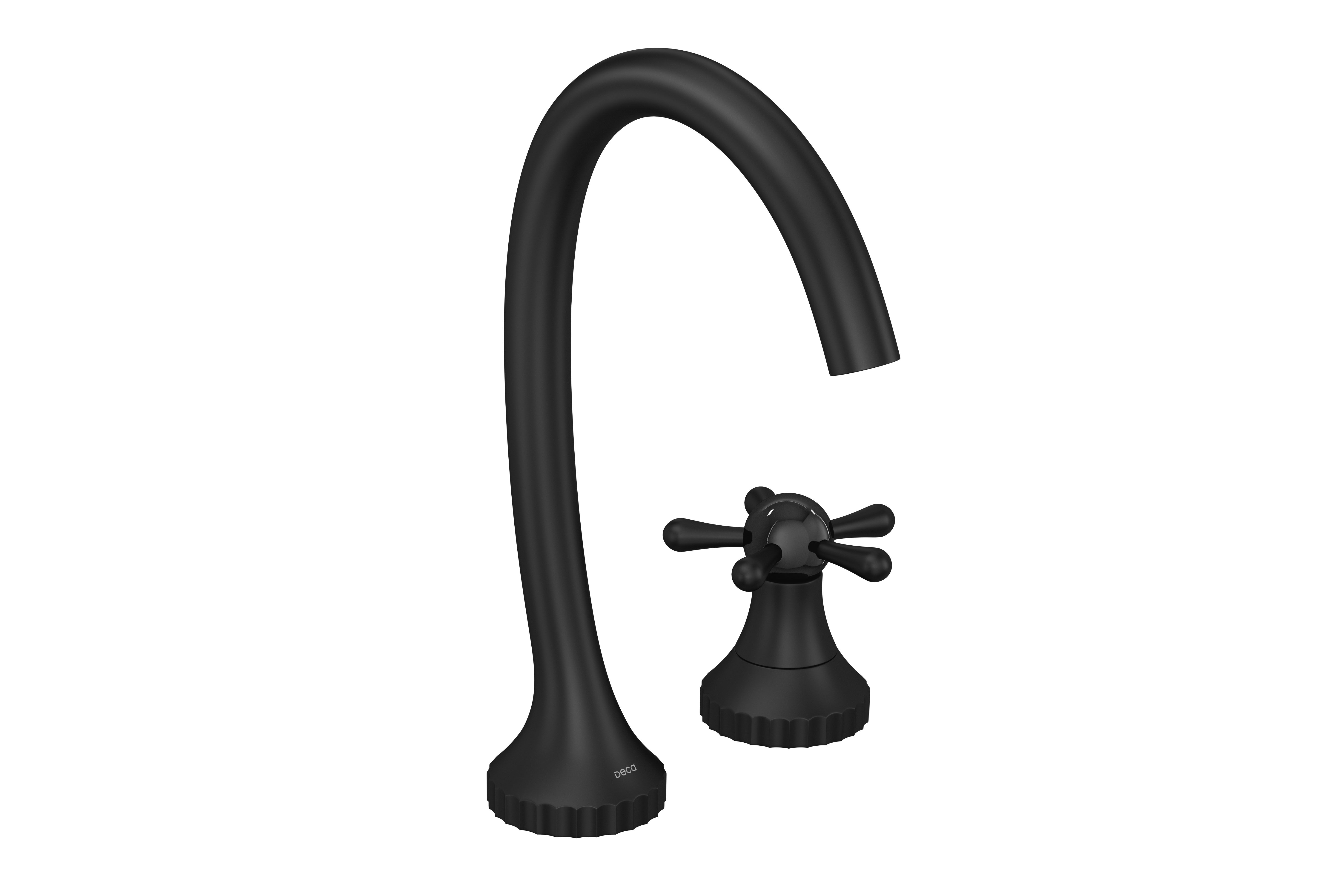 TORNEIRA PARA LAVATORIO MESA BICA ALTA DN15 PEROLA - BLACK MATTE