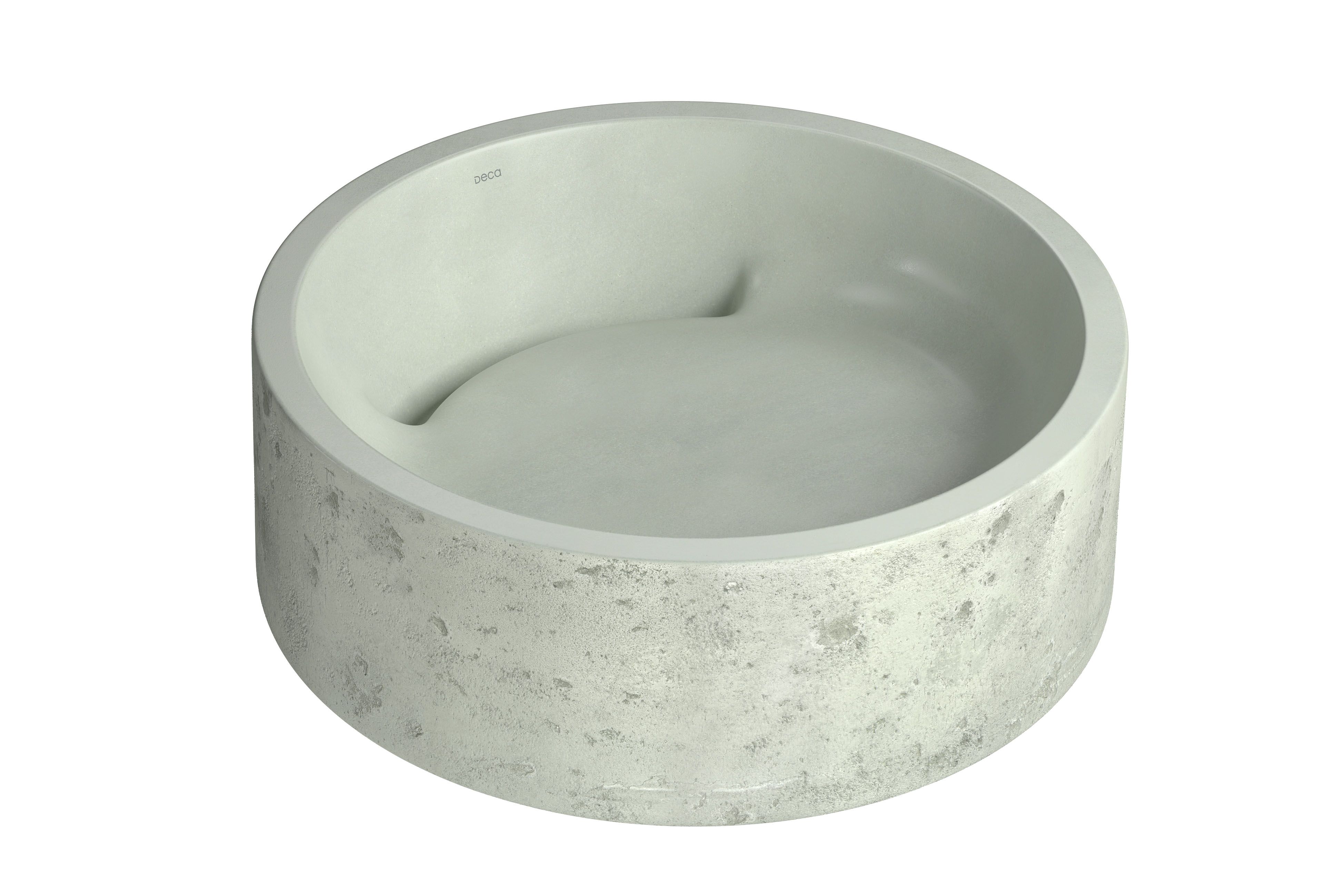 CUBA DE APOIO REDONDA ETRUSCO CIMENTICIA 40CM - SALVIA