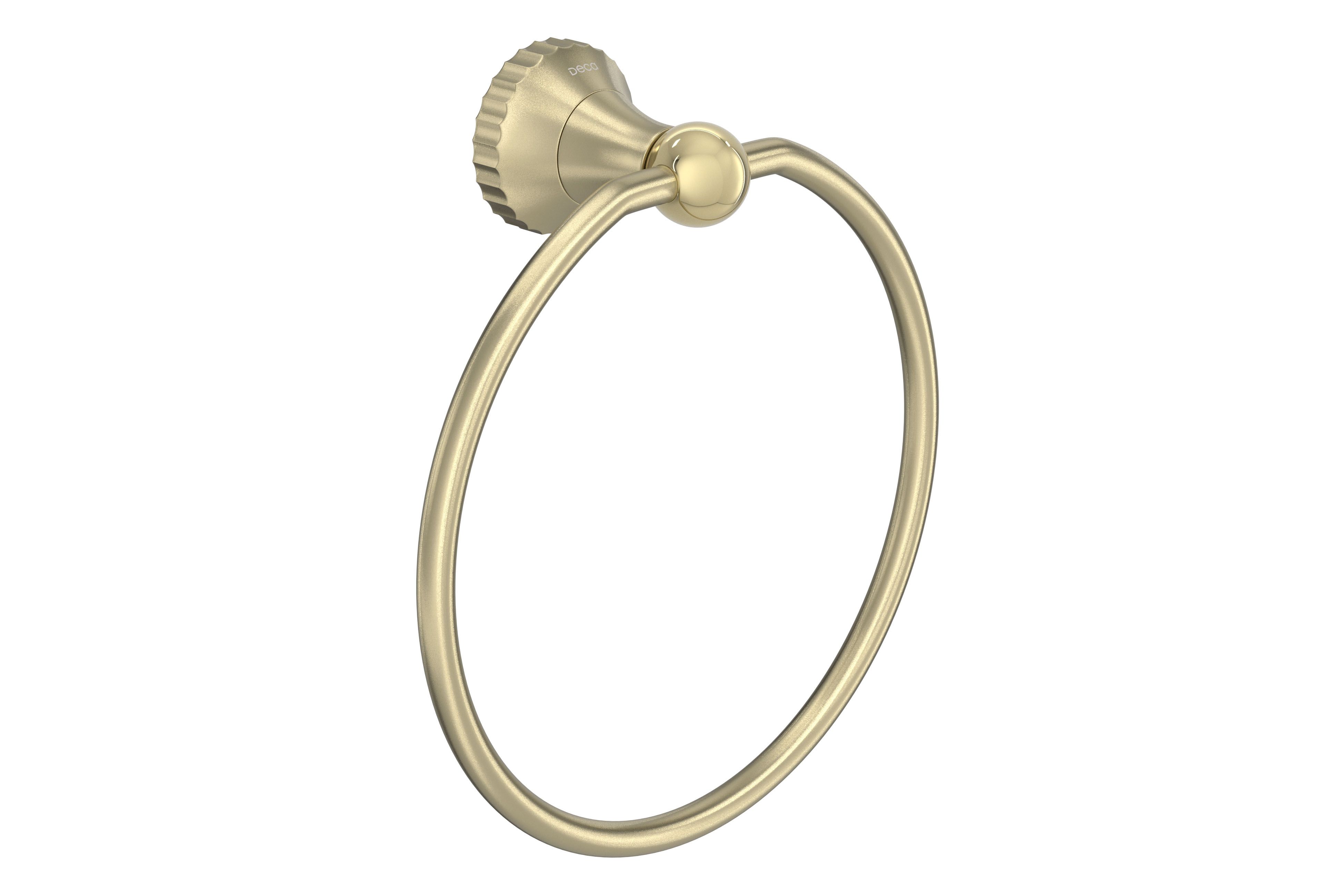 PORTA TOALHA ARGOLADO PÉROLA - SUMMER GOLD