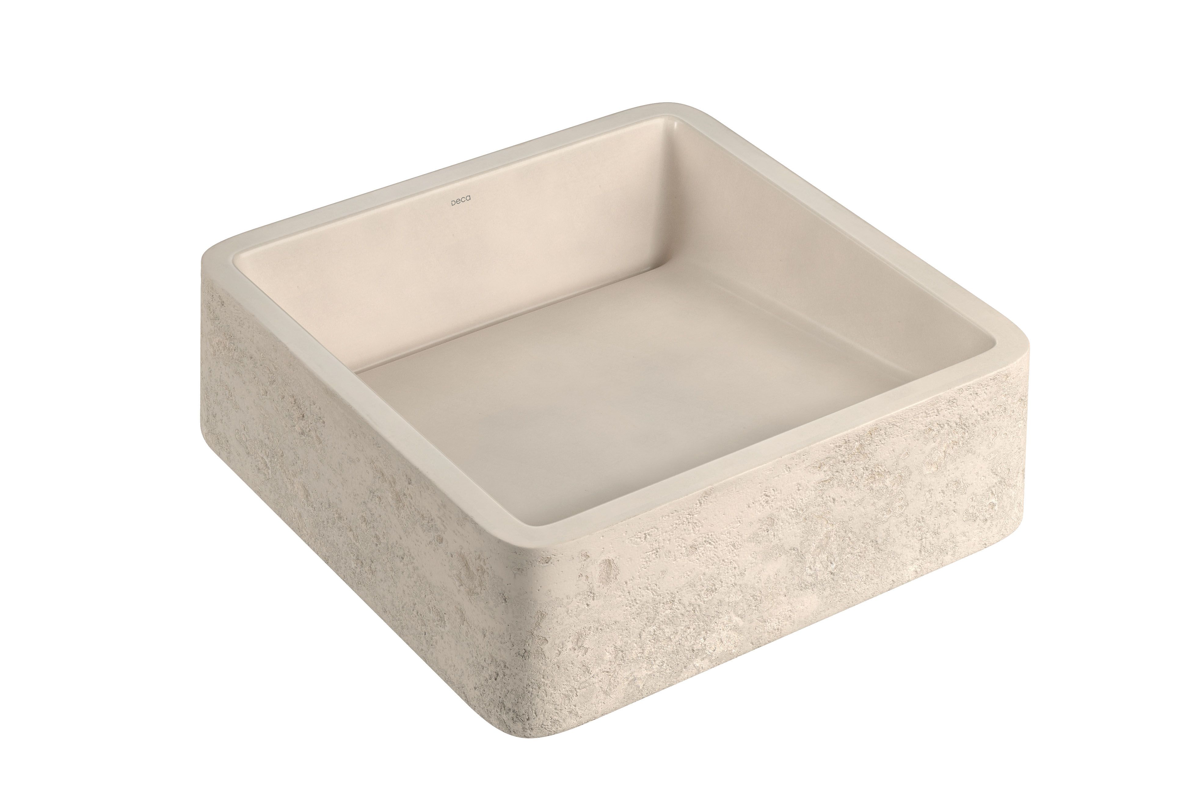 CUBA DE APOIO QUADRADA ETRUSCO CIMENTICIA 40CM - CANELA