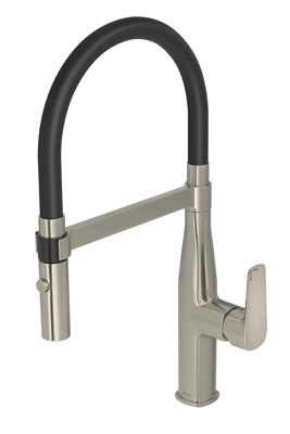 MISTURADOR MONOCOMANDO DE COZINHA MESA BICA MOVEL LEVEL MOTION - INOX/PRETO