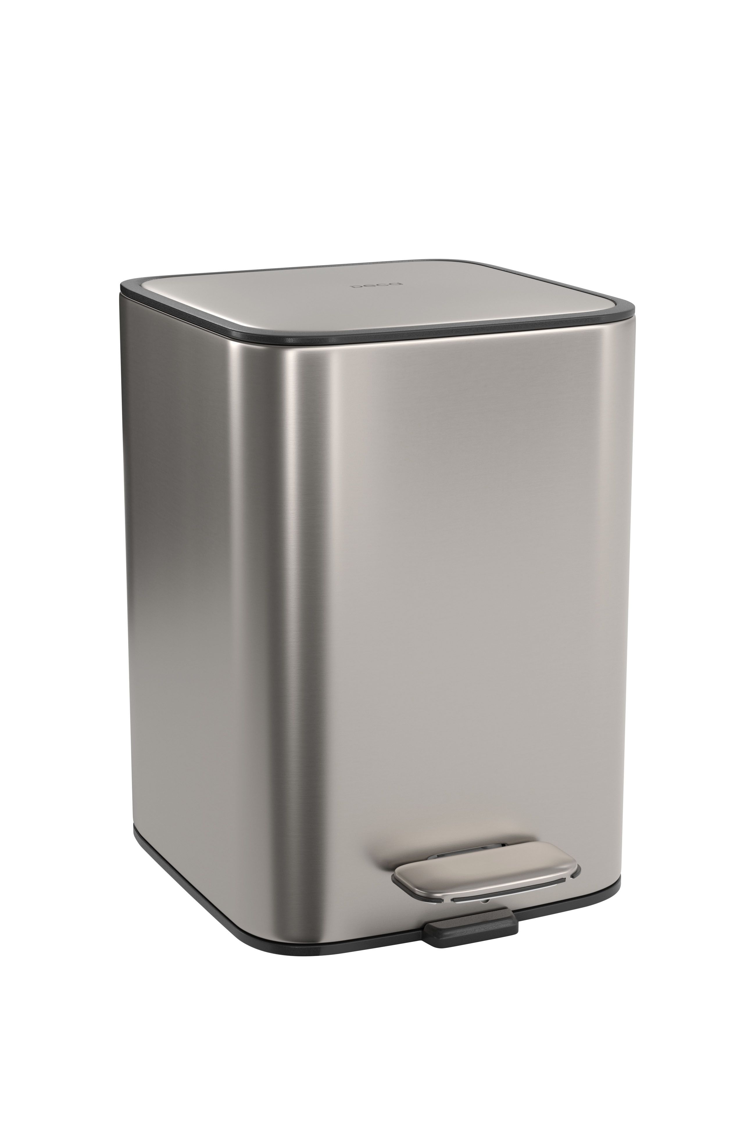 LIXEIRA QUADRADA COM PEDAL 5L - INOX