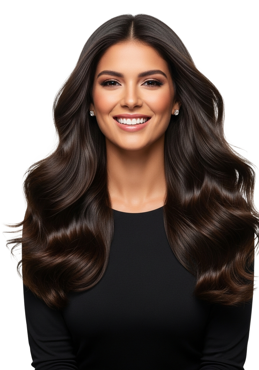 Mulher com cabelo saudável