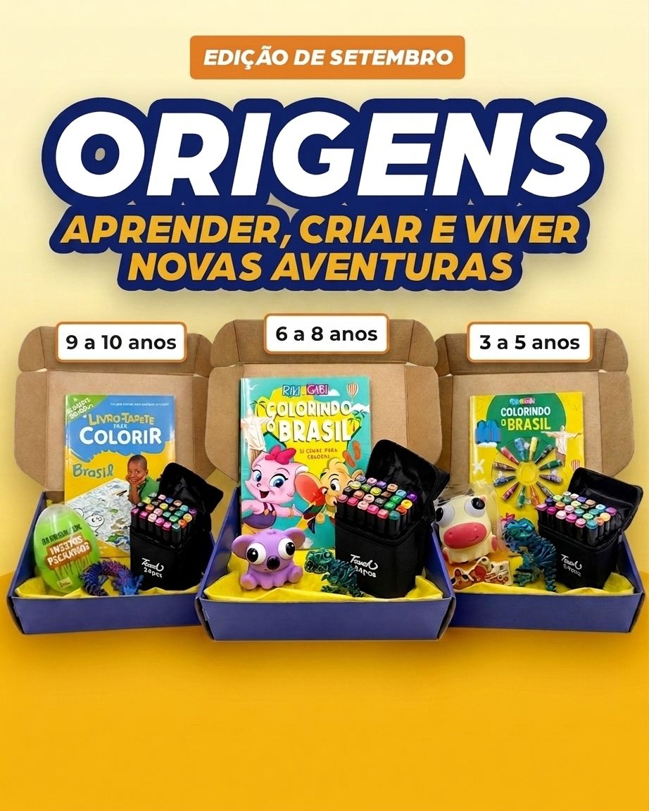Caixa Herói Box com livros, brinquedos e surpresas