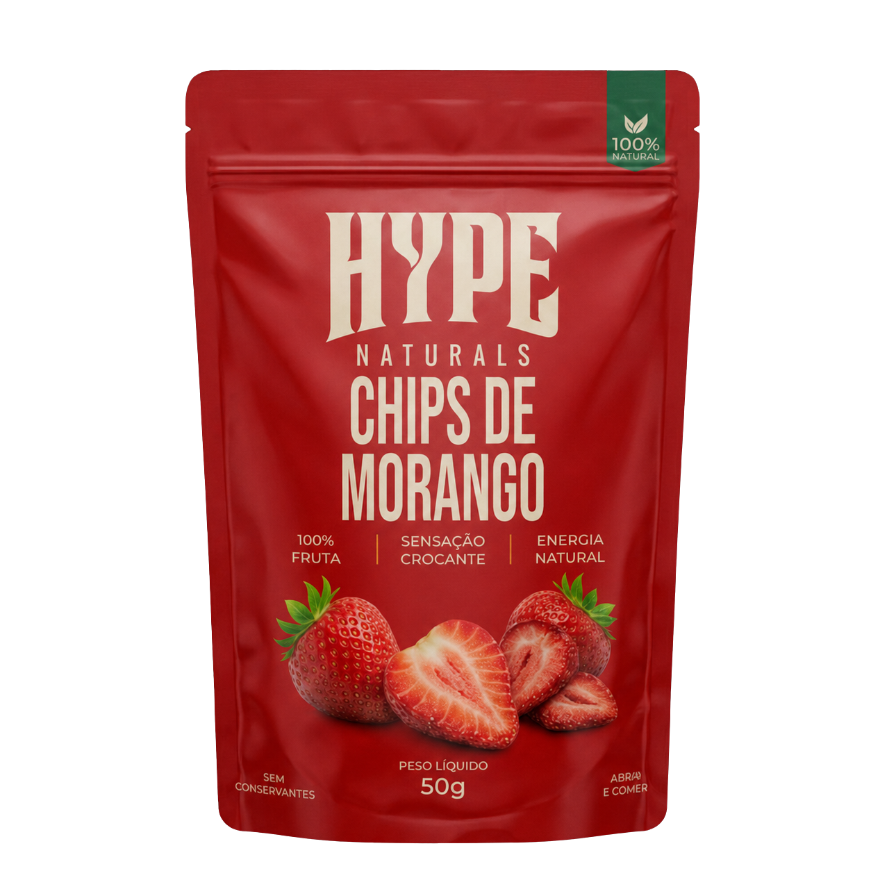 Chips de Morango Hype Naturals