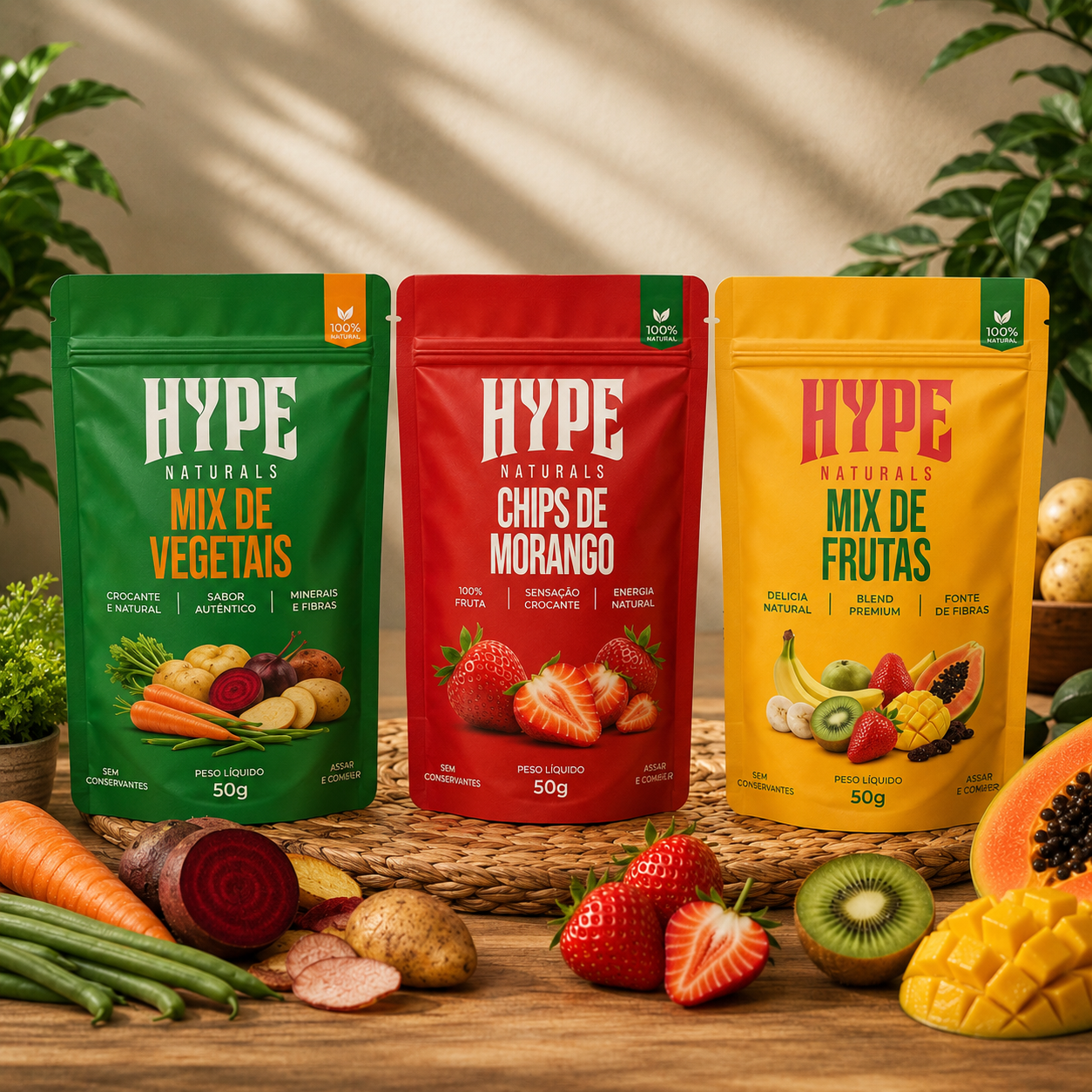 Combo Degustação Hype Naturals com 3 pacotes