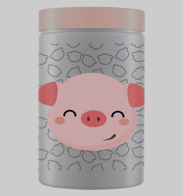POTE DE PLASTICO 1 5ML FARM PORCO BRANCO BANDEIRANTE