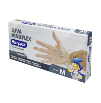 LUVA VINILFLEX BOMPACK S AMIDO C 100 M