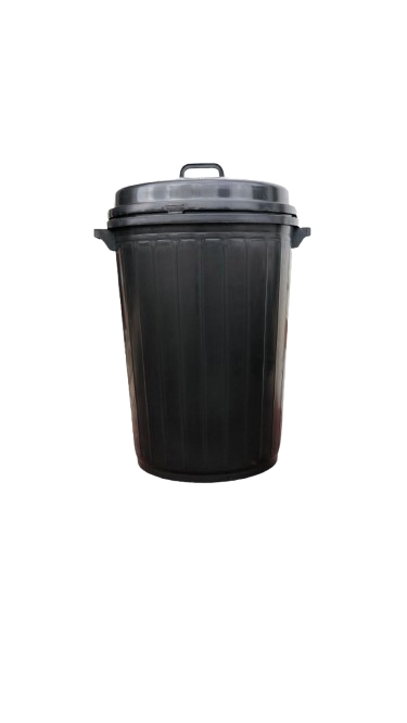 BALDE RECICLADO 100 LT COM TP PRETO