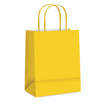 SACOLA PAPEL G 32 0X20 5X13 CROMUS LISO AMARELO