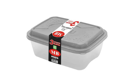CJ CAIXA ORGANIZADORA RETANGULAR EVERYDAY C 3PCS 220ML 400ML 800ML MB
