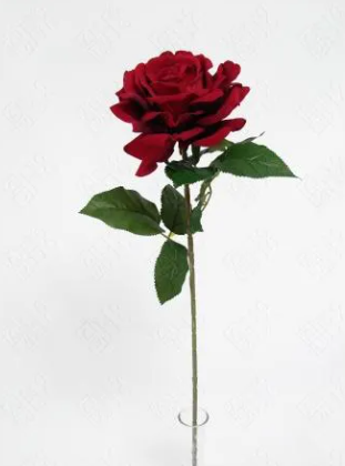 H8 ROSA AVELUDADA X1 50CM VERMELHA