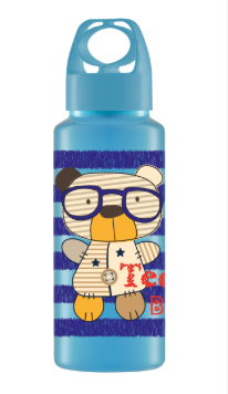 SQUEEZE DE PLASTICO MINI 350ML URSO AZUL BANDEIRANTE